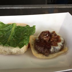 Moontower Sliders - The "Moontower" with bacon jam.  Yummy!