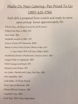 Menu photo 5 Macks on Main Gladwin, MI