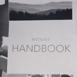 Blueridge Vista Behavioral Hospital - The front page of the client handbook.