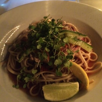 Louie's Backyard - Miso glazed yellow fin tuna on top of udon - New American Near Me - Key West, Florida