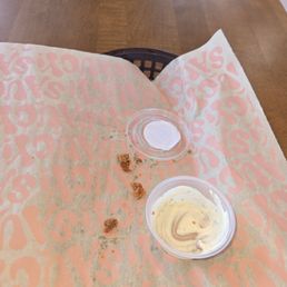Tendies were too good to wait for photo. Crispy on outside and juicy inside. Smokey Bacon Ranch was good if you like ranch. Tendies were too good to wait for photo. Crispy on outside and juicy inside. Smokey Bacon Ranch was good if you like ranch.