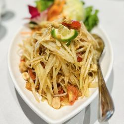 New Krung Thai Restaurant - Papaya Salad...salty , all some more lemons