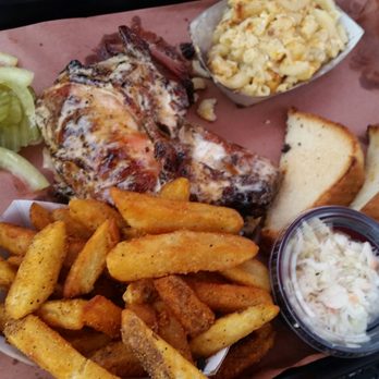 The Smoke Pit - Whatever that sauce is that they put on the BBQ chicken was heavenly! - Barbeque Near Me - Concord, North Carolina