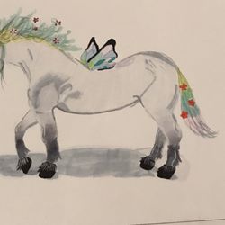 Denise Melucci - A mythical stallion using a photo of a horse as a reference.