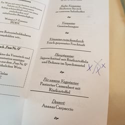 Hotel Seehauser - Menü-Auswahl für den Abend