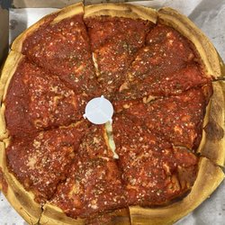 Generoso Pizza - Medium sausage and mushroom Sicilian style pizza. The thing weighed like 10 pounds.