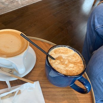 Grounds And Gold - Oat latte and pumpkin spice latte - Coffee & Tea Near Me - Arlington, Texas