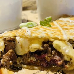 Black Powder Smokehouse - Jamestown - The Friday special for this week. A brisket Mac and cheese quesadilla. Out of this world! (Not on the regular menu)