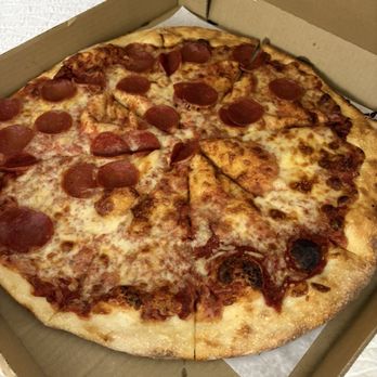 Pizza on Main - Large half cheese half pepperoni - Pizza Near Me - Morrisville, Vermont