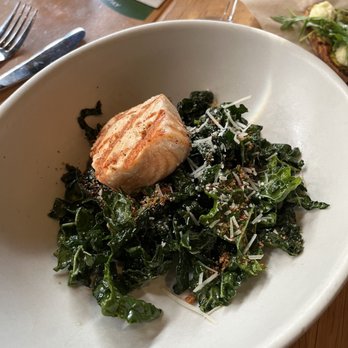 True Food Kitchen - Kale Salad with Salmon (half) - New American Near Me - Phoenix, Arizona True Food Kitchen - Kale Salad with Salmon (half) - New American Near Me - Phoenix, Arizona
