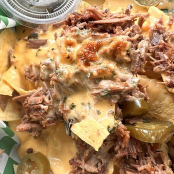 The Smokin' Shack - Brisket nachos (queso & jalapeños) - Food Trucks Near Me - Austin, Texas
