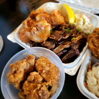 Grind Wit Tryz - Combo Plate ( 'Ono Chicken Plate, honey walnut shrimp, kalbi short ribs) - Filipino Near Me - Portland, Oregon Grind Wit Tryz - Combo Plate ( 'Ono Chicken Plate, honey walnut shrimp, kalbi short ribs) - Filipino Near Me - Portland, Oregon