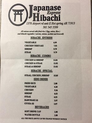 Menu photo 3 Jojo Hibachi Sushi Express Hot Spring, AR Menu photo 3 Jojo Hibachi Sushi Express Hot Spring, AR
