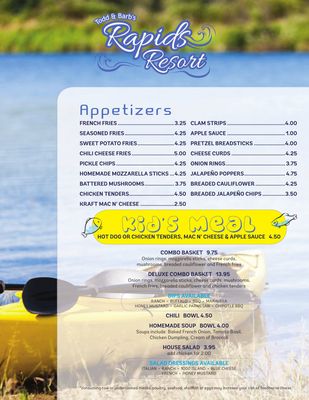 Menu photo 5 Todd and Barb's Rapids Resort Silver Cliff, WI Menu photo 5 Todd and Barb's Rapids Resort Silver Cliff, WI