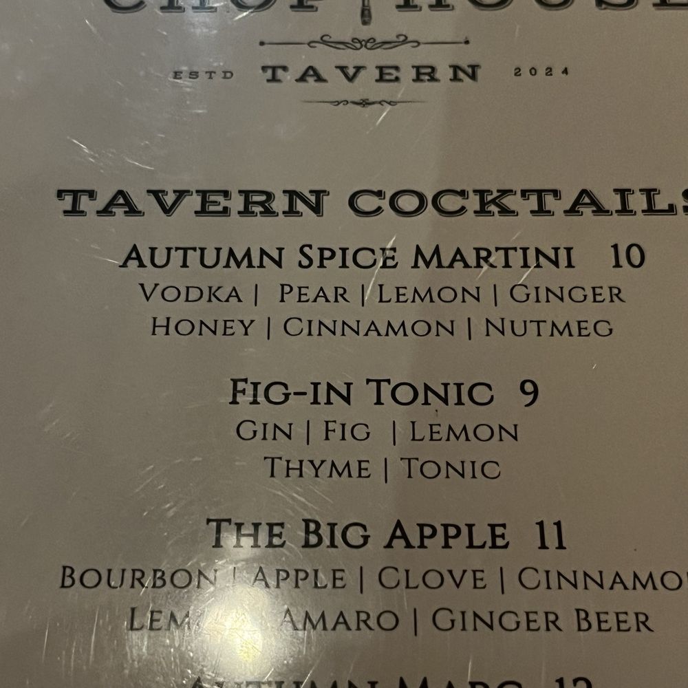 Chop House Tavern - I'm making the Autumn spice martini for christmas - New American Near Me - Staunton, Virginia Chop House Tavern - I'm making the Autumn spice martini for christmas - New American Near Me - Staunton, Virginia