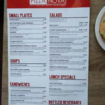 Pizza Nova - Menu - Pizza Near Me - San Diego, California
