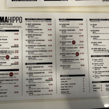 HamaHippo Korean Kitchen - Menu - Korean Near Me - Fullerton, California