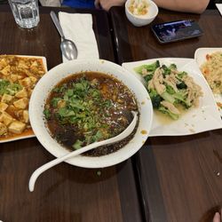 Hong Kong Express - Mapo Tofu (Sautéed Tofu in Hot and Spicy Sauce)  Sliced Fish in Hot Chili Oil  Chicken and broccoli  Yangzhou fried rice
