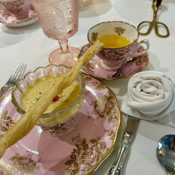 Marlene's Tea & Cakes - Corn soup with a cheese cracker twist - Coffee & Tea Near Me - San Diego, California