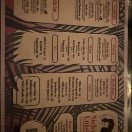 Drink menu