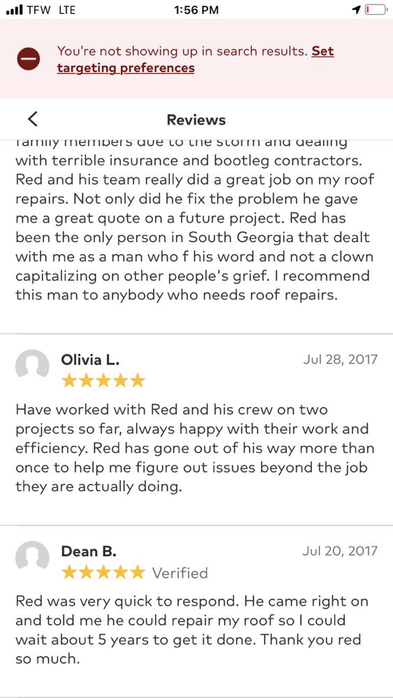 Slide of Red's Roofing & Construction