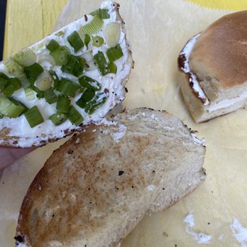 Angels Cafe - Everything bagel with Scallion Cream Cheese Bagel - Bagels Near Me - Brooklyn, New York