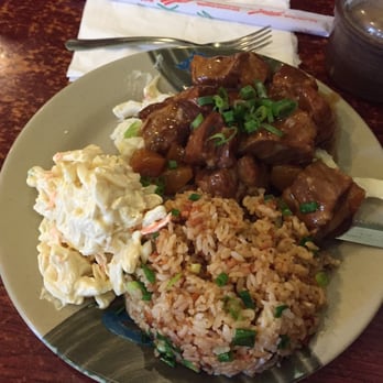 Asahi Grill - Sunday special ribs with fried rice and Mac salad - Breakfast & Brunch Near Me - Honolulu, Hawaii