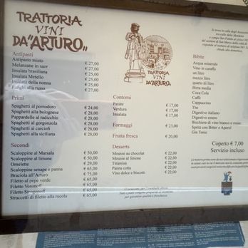Vini Da Arturo - The menu - Italian Near Me - Venezia, VE Vini Da Arturo - The menu - Italian Near Me - Venezia, VE