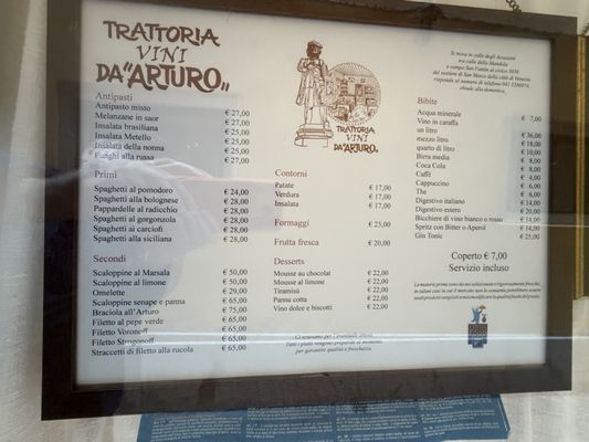 Menu photo 1 Vini Da Arturo Venezia, VE Menu photo 1 Vini Da Arturo Venezia, VE