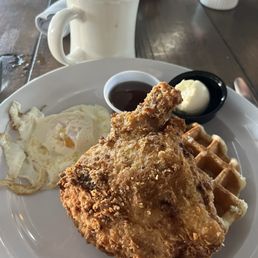 Chix and waffles. Chix and waffles.