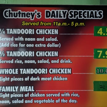Chutneys - Lunch Specials. The tandoori chicken is great! - Indian Near Me - Los Angeles, California Chutneys - Lunch Specials. The tandoori chicken is great! - Indian Near Me - Los Angeles, California