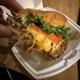 The S.O.S (Sliced Onion Smash) Burger The S.O.S (Sliced Onion Smash) Burger