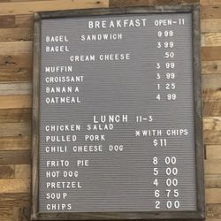 Elevated Coffee Company - Food menu