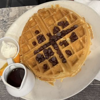 RJ's Family Restaurant - Belgian Waffle w Chocolate Chips - New American Near Me - Camdenton, Missouri RJ's Family Restaurant - Belgian Waffle w Chocolate Chips - New American Near Me - Camdenton, Missouri