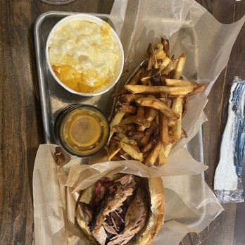 City Barbeque - Pulled Pork with Two Sides (3-Cheese Baked Mac and Fresh-Cut Fries) - Barbeque Near Me - Sandy Springs, Georgia