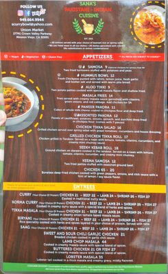 Menu photo 5 Sana's Restaurant Mission Viejo, CA Menu photo 5 Sana's Restaurant Mission Viejo, CA