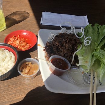 Oriental Spoon - Steamed Rice, Kimchi, Ssam Wraps with Bulgogi Beef. - Korean Near Me - Edwardsville, Illinois