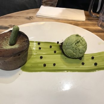 A La Mousse - Matcha lava cake with green tea ice cream - Desserts Near Me - Philadelphia, Pennsylvania