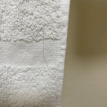 Red Roof Inn Sutton - Hair on towel hanging in bathroom, looked used - Hotels Near Me - Sutton, Massachusetts