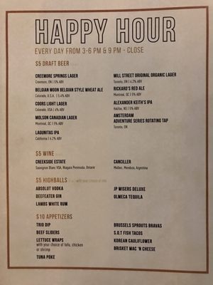 Menu photo 5 Taylors Landing Don Mills, ON