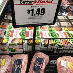 Bashas' - Baby back ribs (frozen) only $1.49 per pound! I bought a rack for $3.54!