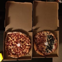 These pizzas are excellent. Day crew smashes night crew though in presentation and delivery time. These pizzas are excellent. Day crew smashes night crew though in presentation and delivery time.