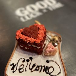 Good Luck Good Time Tea House - I enjoyed the Red Velvet Cake & the Red Velvet Latte. Sooo delicious & did not disappoint.