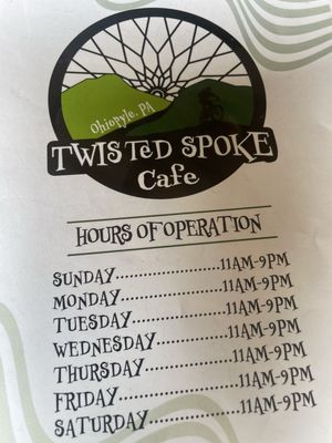 Menu photo 2 Twisted Spoke Cafe Ohiopyle, PA Menu photo 2 Twisted Spoke Cafe Ohiopyle, PA