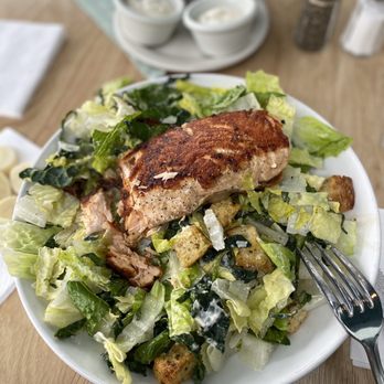 Martha's - Kale Caesar Salad with salmon - American Near Me - Hermosa Beach, California