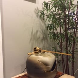 Japanese fountain in entry