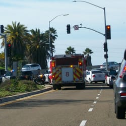 Sports Arena Blvd Bridge Bike Crossing - Very congested area with lots of car accidents clogging traffic.