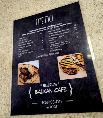 Menu photo 1 Balkan Cafe Jacksonville, FL