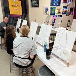 Painting with a Twist - Family date night at PWAT!