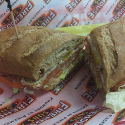Italian sub, regular on wheat, fully involved hold the onions and add banana peppers. Yum!
